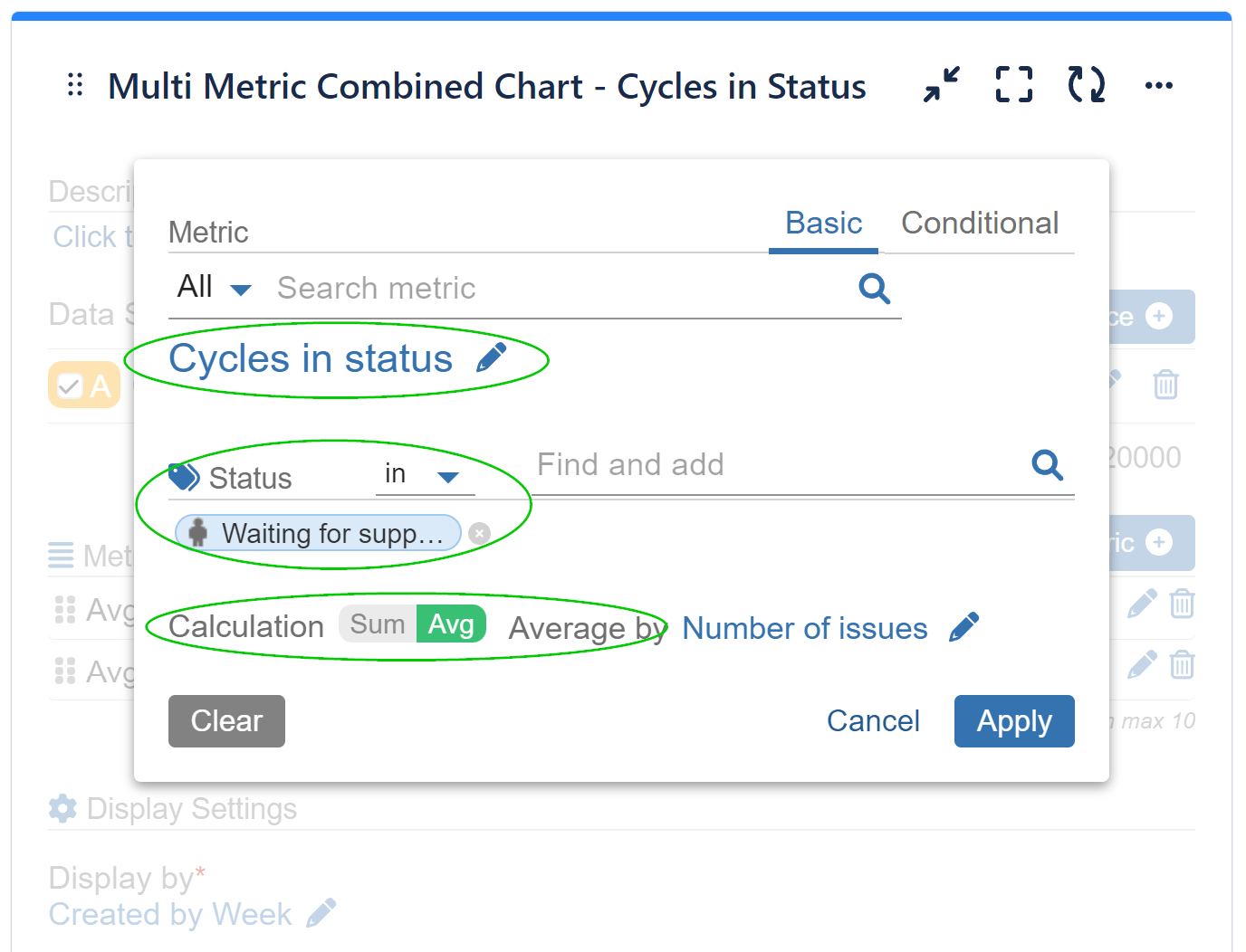Cycles in status metric