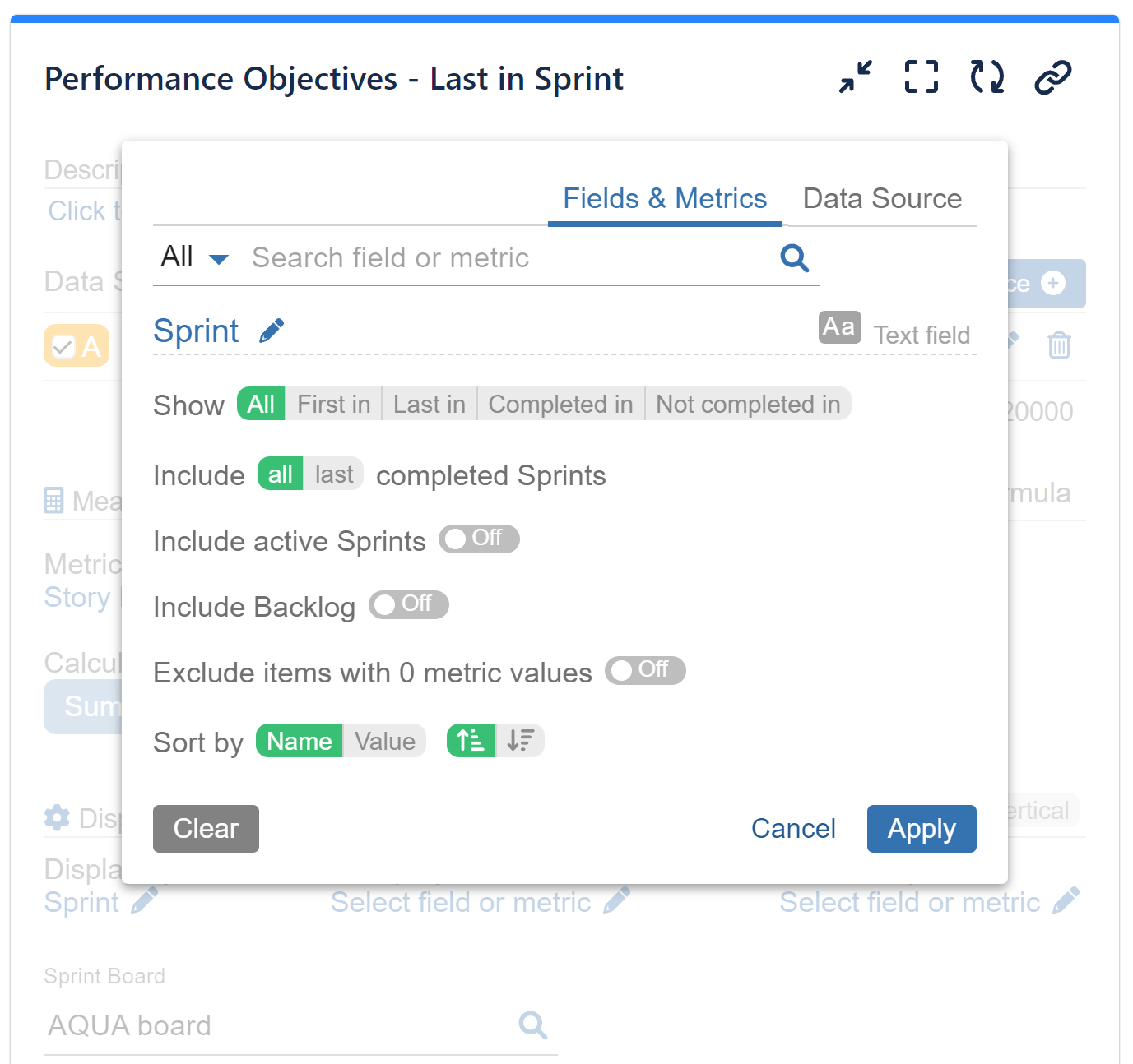 Sprint settings Jira